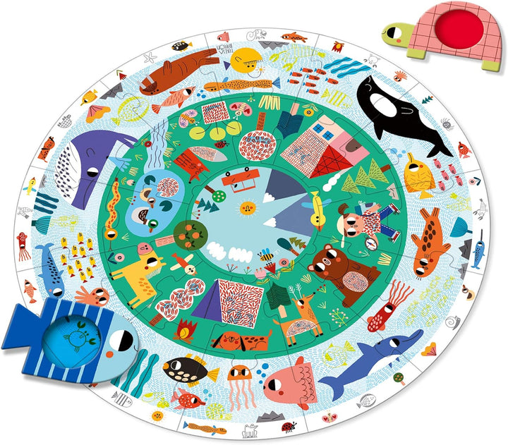 Puzzle XXL Rond Animaux
