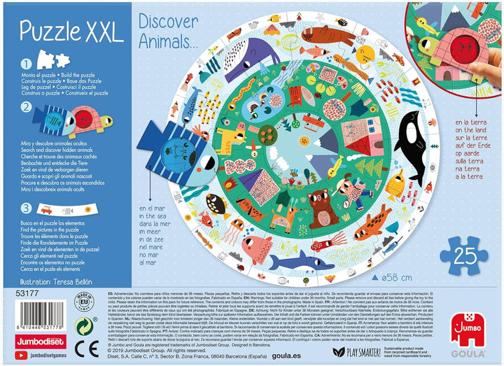 Puzzle XXL Rond Animaux