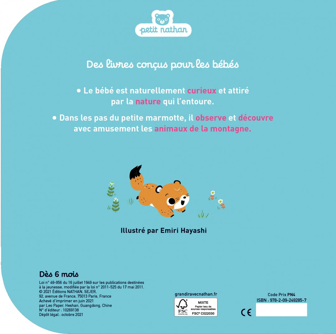 Regarde dans la montagne - Livre d'éveil à toucher pour les bébés, dès 6 mois