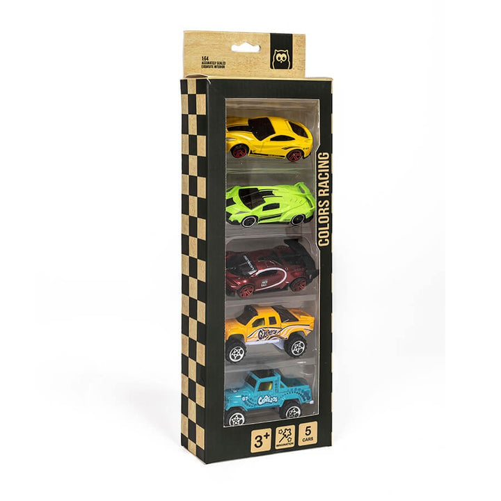 Set de 5 voitures de course Metal COLOR RACING