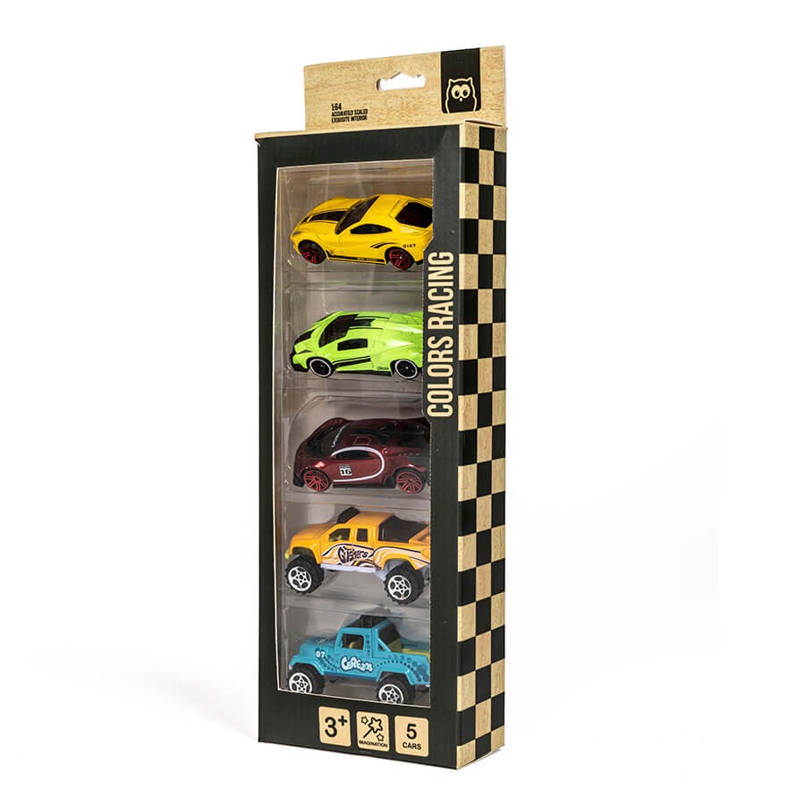 Set de 5 voitures de course Metal COLOR RACING