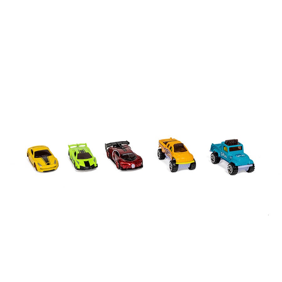 Set de 5 voitures de course Metal COLOR RACING