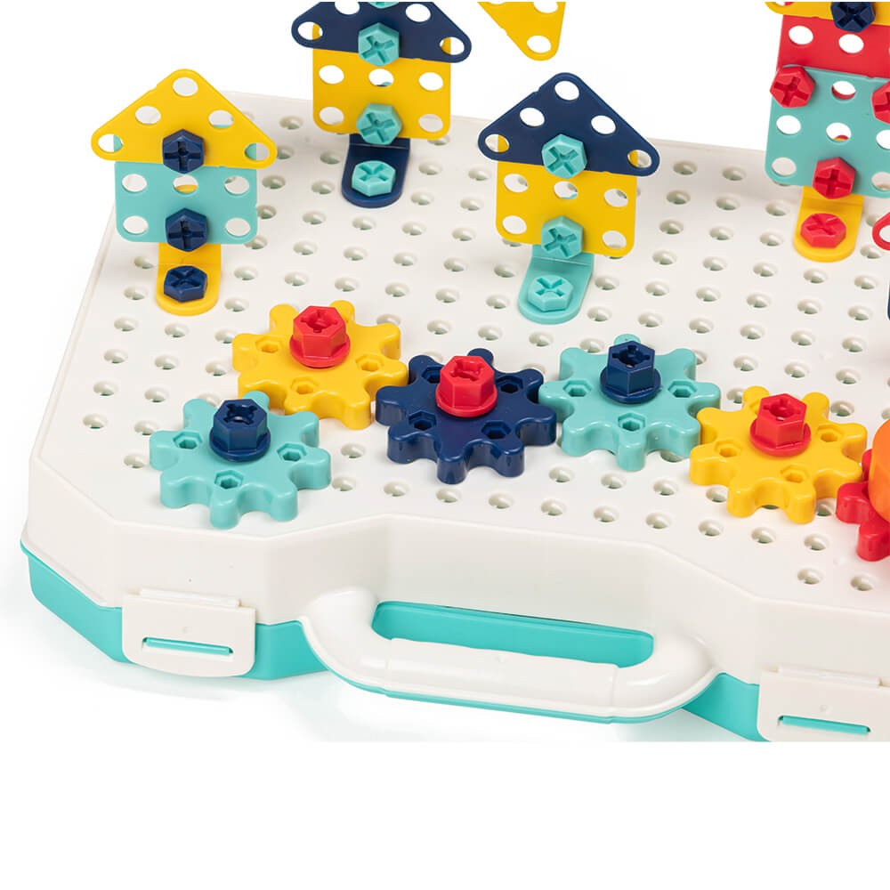 Valise de construction créative avec 249 pièces