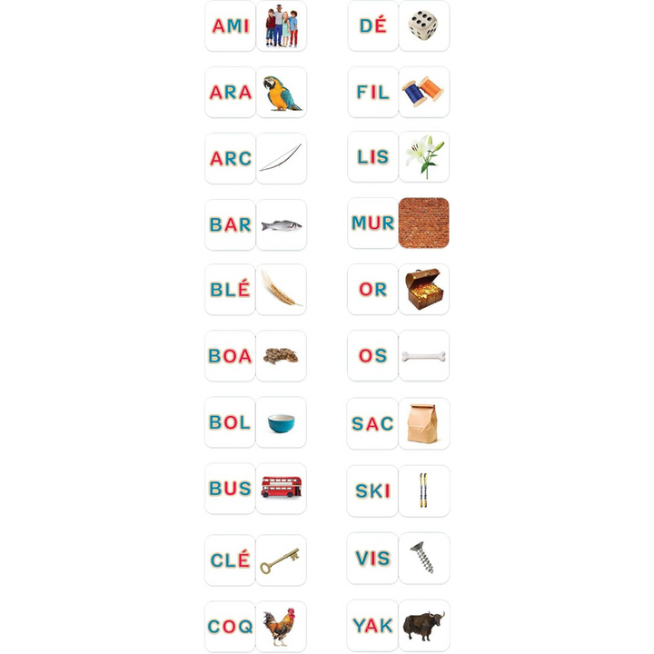 Boîte Memory des Mots - Céline Alvarez Les lectures Naturelles