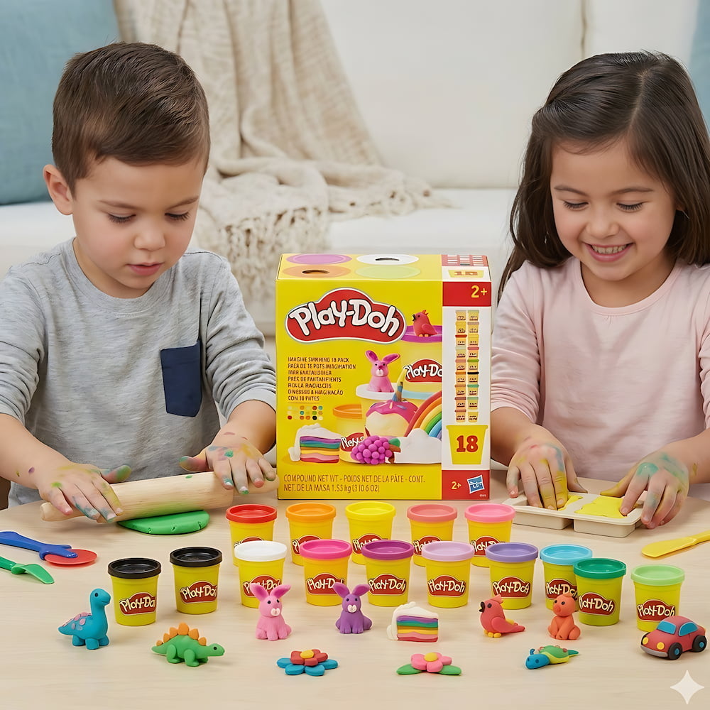 Exemples de créations Play-Doh – animaux et formes colorées - | EVEIL MONTESSORI