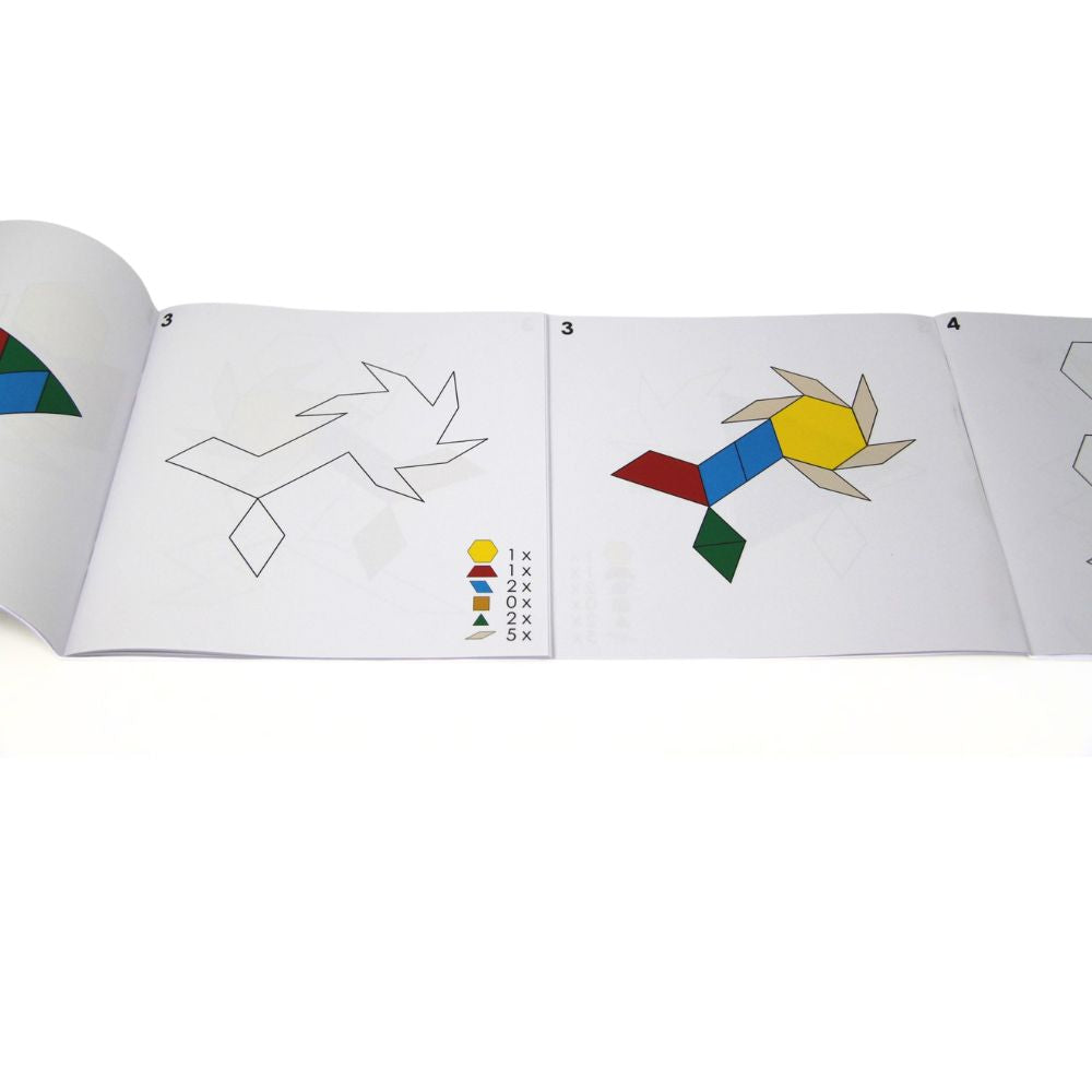 Fiches modèles autocorrectives pour mosaïques en bois - Eveil Montessori Maroc