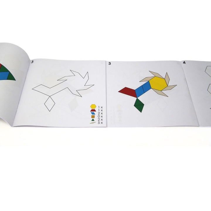 Fiches modèles autocorrectives pour mosaïques en bois - Eveil Montessori Maroc