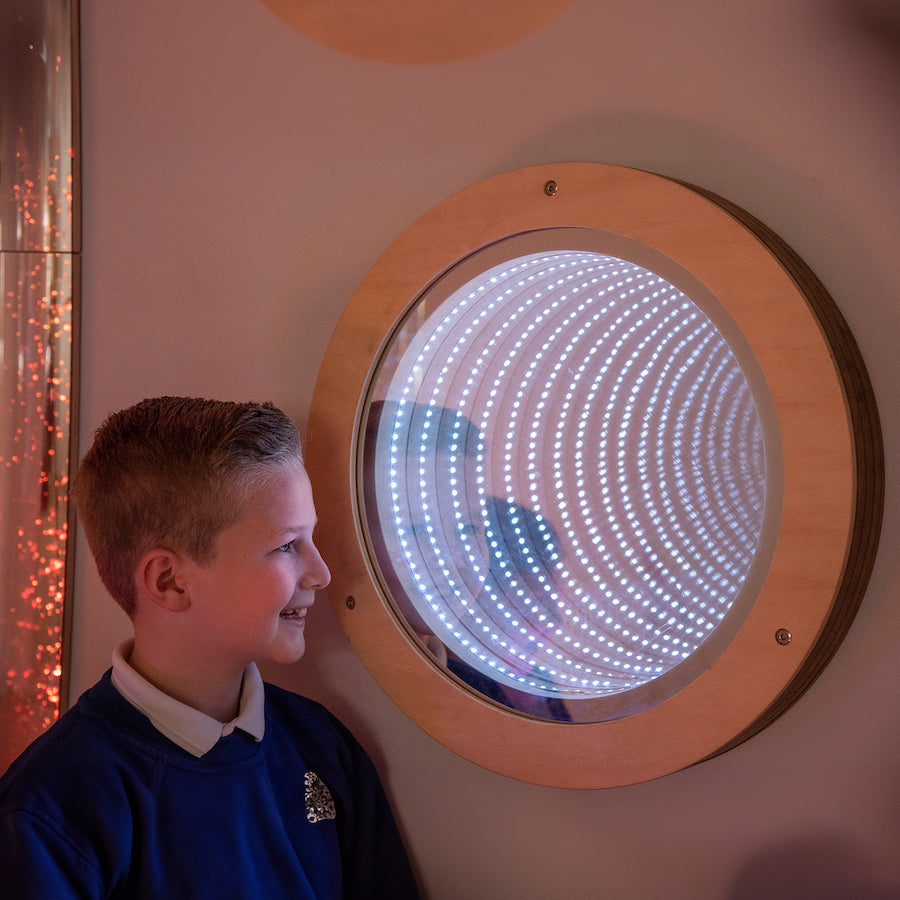 Grand Miroir Infini Circulaire Lumineux