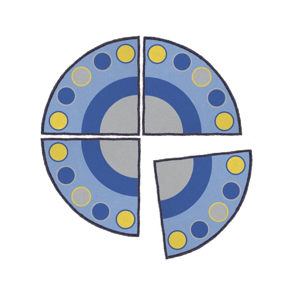 Grand tapis d'angle pour les regroupements en classe