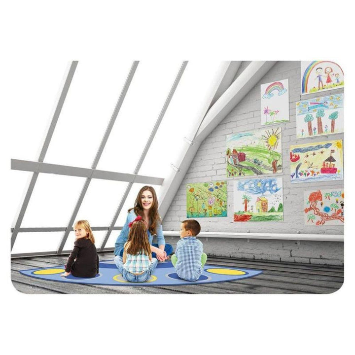 Grand tapis d'angle pour les regroupements en classe