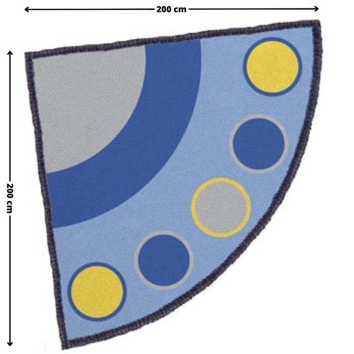 Grand tapis d'angle pour les regroupements en classe