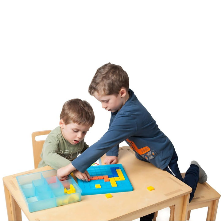 Jeu Mosaïque Logique - Mosaïques Larges + 20 Grilles - 4 - Eveil Montessori Maroc