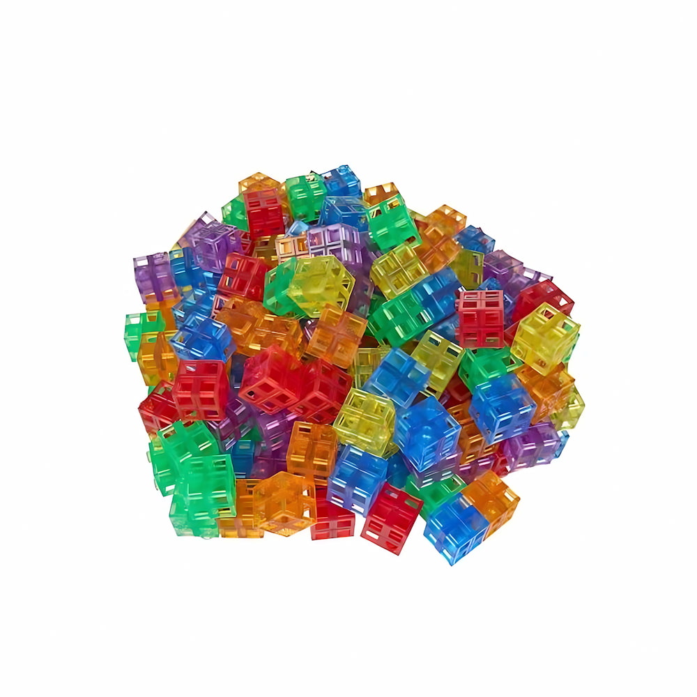 Jeu de construction MULTICUBES grilles translucides, 150 pièces