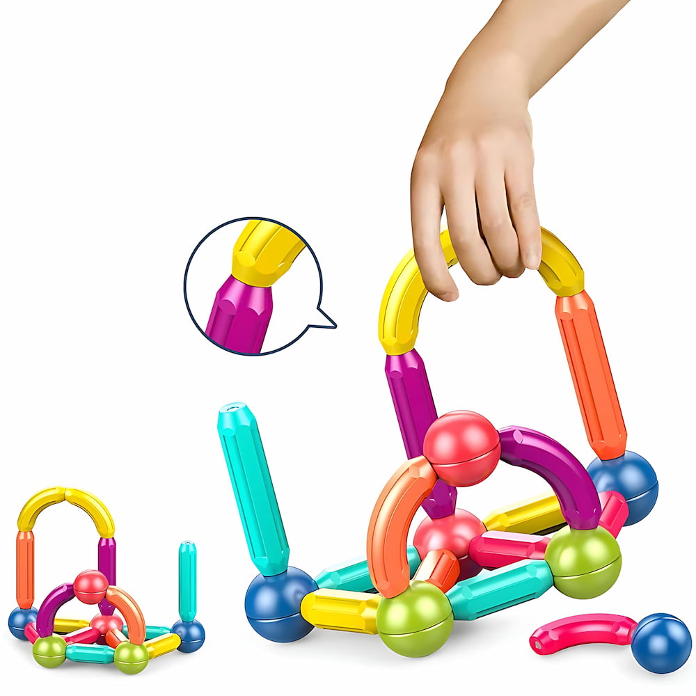 Jeu de construction Magnétique 100 pièces | EVEIL MONTESSORI