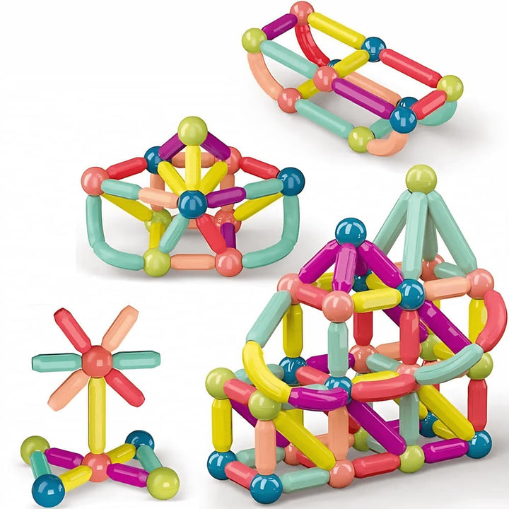 Jeu de construction Magnétique 100 pièces | EVEIL MONTESSORI