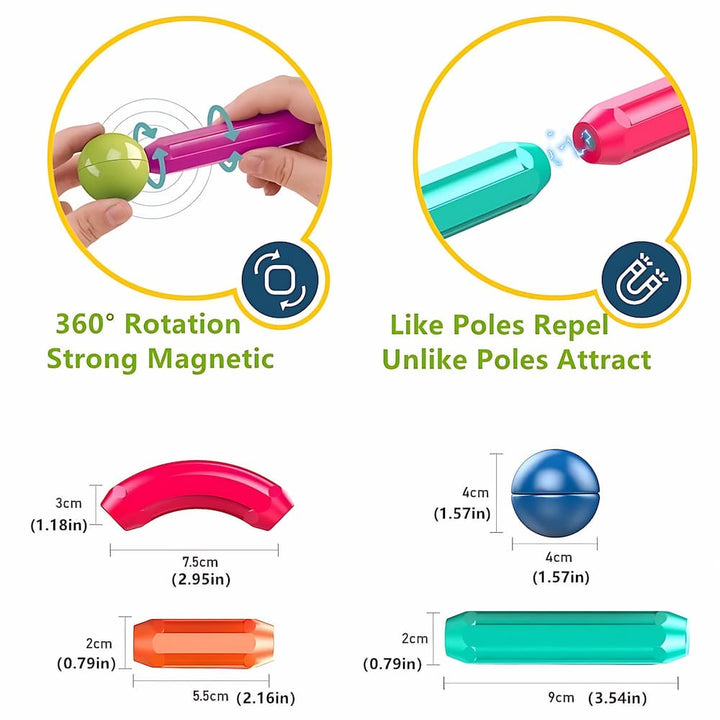 Jeu de construction Magnétique 100 pièces | EVEIL MONTESSORI