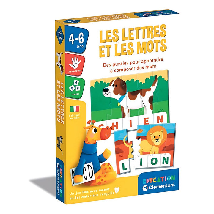 Enfant jouant avec le coffret Montessori Clementoni 52791 - apprentissage des lettres