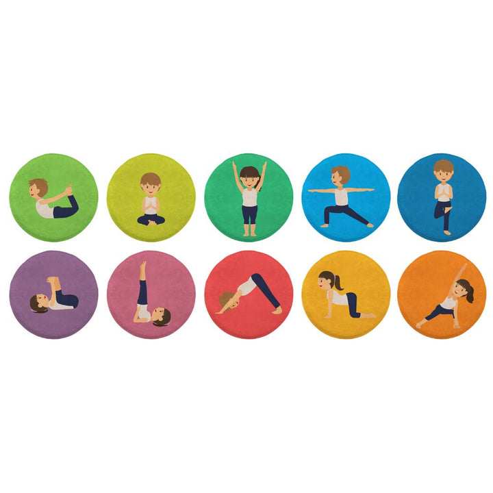 Lot de 10 galettes pour activités de Yoga | EVEIL MONTESSORI