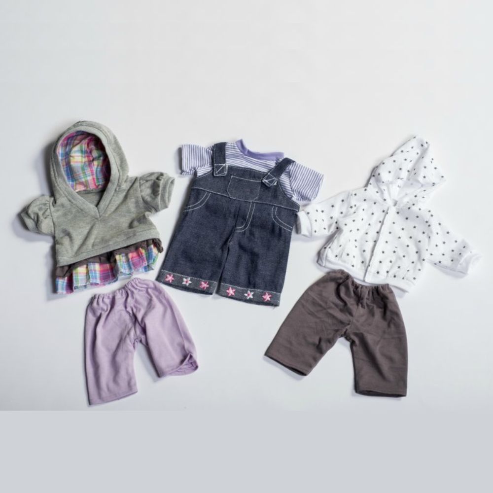 Lot de 3 tenues mixte pour poupées