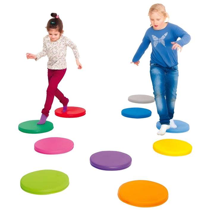 Lot de 10 coussins-galettes multicolores - ⌀35cm