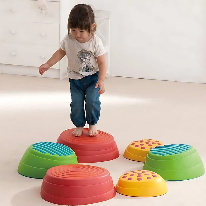 Lot de 6 pierres de rivière texturées | EVEIL MONTESSORI