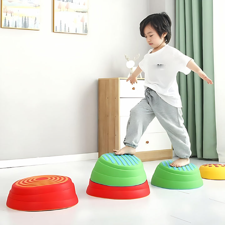 Lot de 6 pierres de rivière texturées | EVEIL MONTESSORI