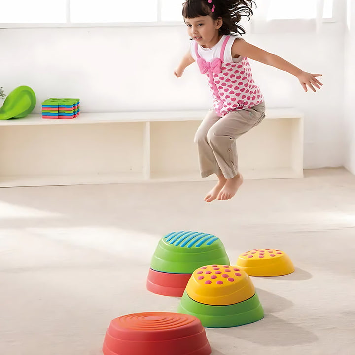 Lot de 6 pierres de rivière texturées | EVEIL MONTESSORI