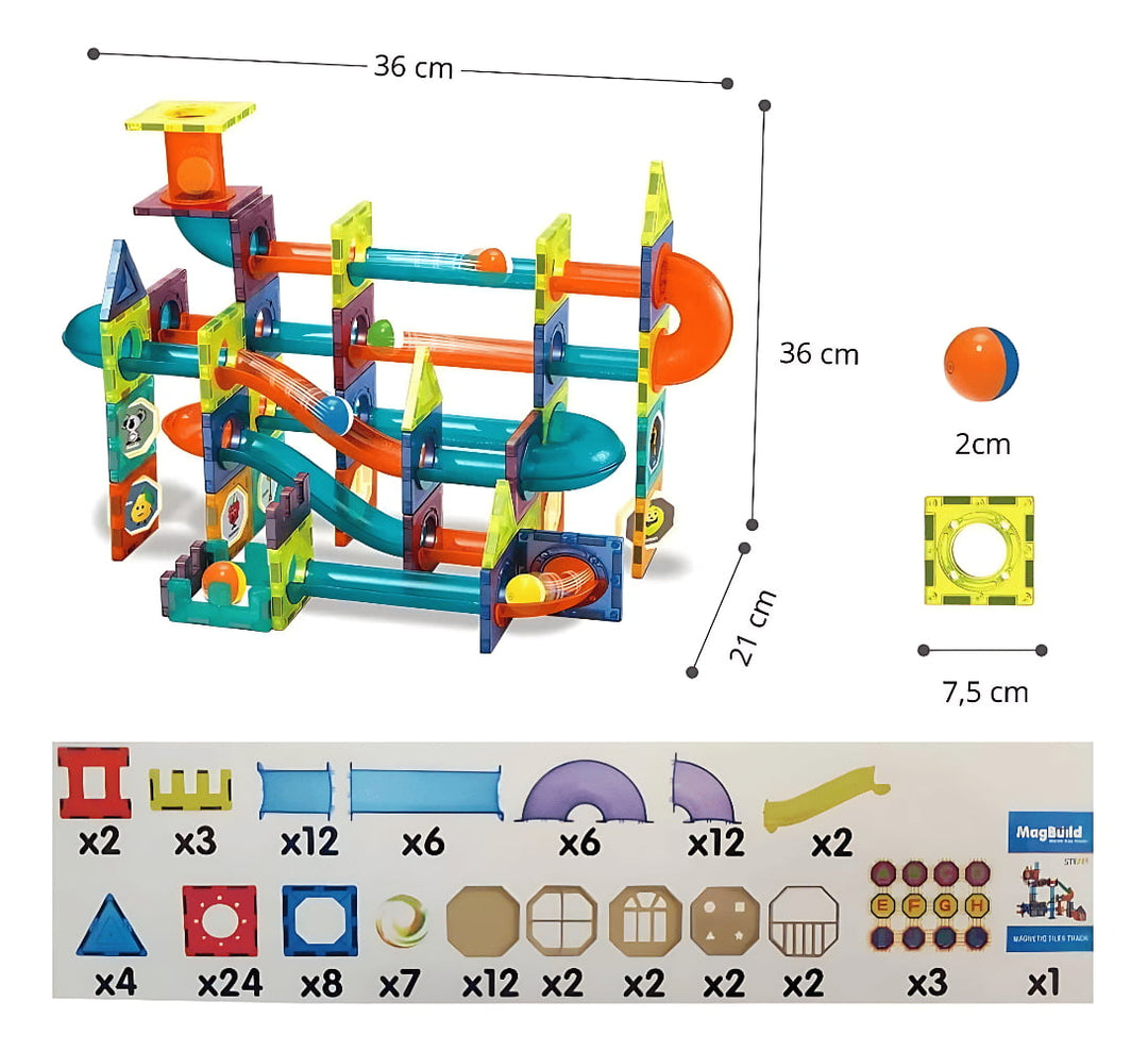 Blocs de construction 110 Pièces - Magbuild - EVEIL MONTESSORI
