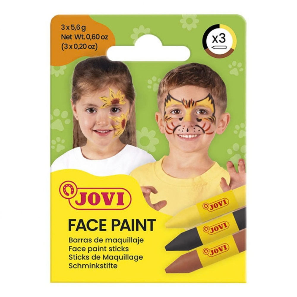Maquillage visage enfants Animaux – 3 couleurs (jaune, noir, marron) - 4 - Eveil Montessori Maroc