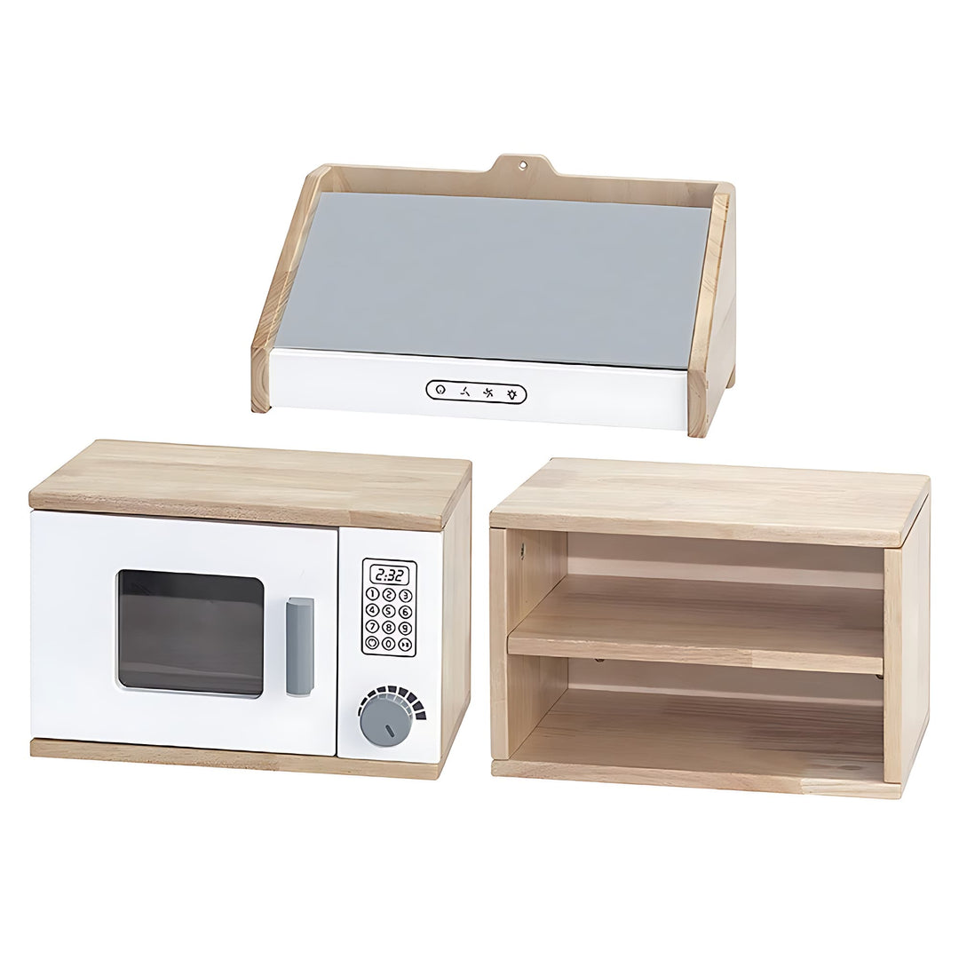 Micro-onde + Hotte aspirante + Étagères murales