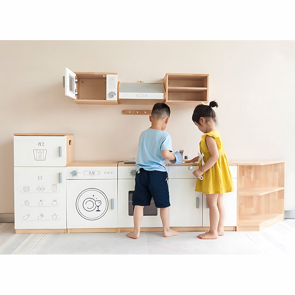 Micro-onde + Hotte aspirante + Étagères murales