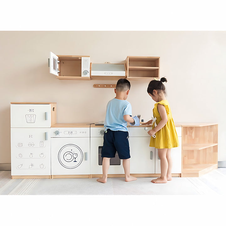 Micro-onde + Hotte aspirante + Étagères murales