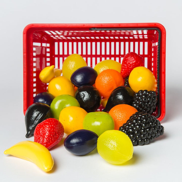 Panier de 24 fruits assortis en Plastique | EVEIL MONTESSORI