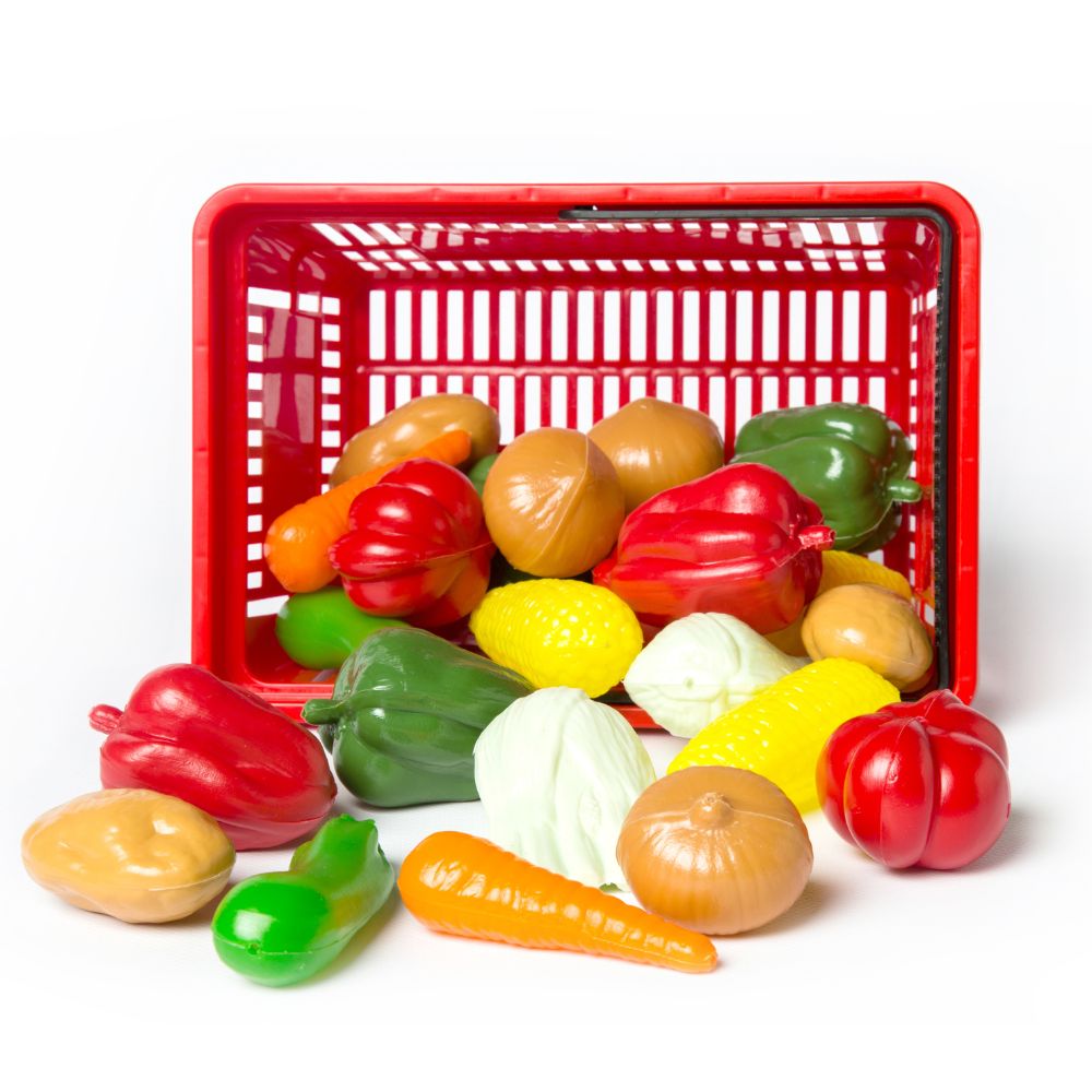 Panier primeur 24 légumes en plastique | EVEIL MONTESSORI
