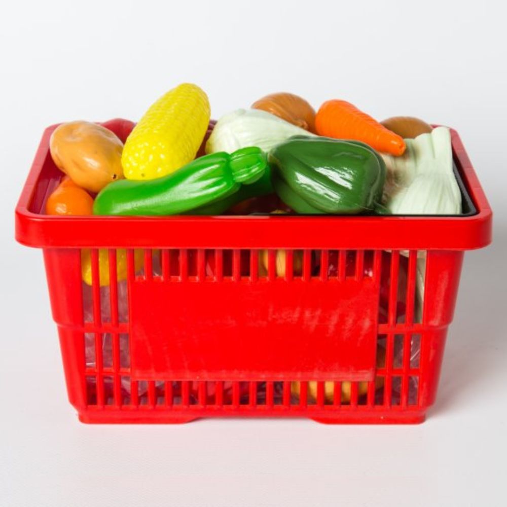 Panier primeur 24 légumes en plastique | EVEIL MONTESSORI