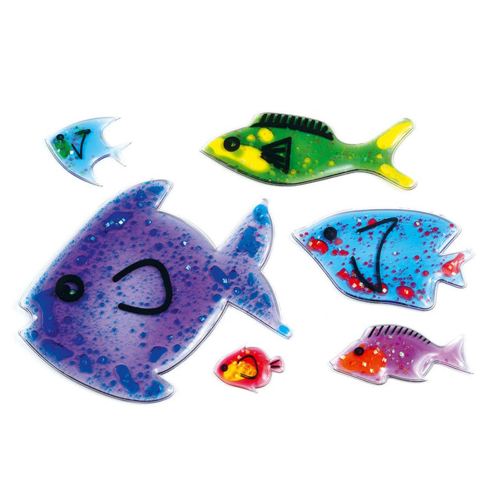 Poissons Tactiles Sensoriels et Scintillants - Set de 6