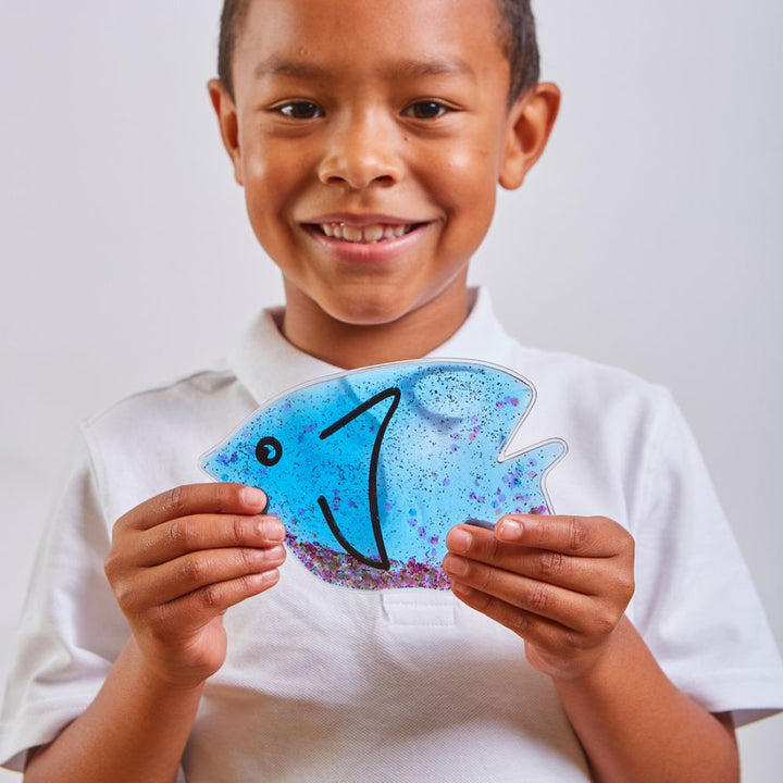 Poissons Tactiles Sensoriels et Scintillants - Set de 6