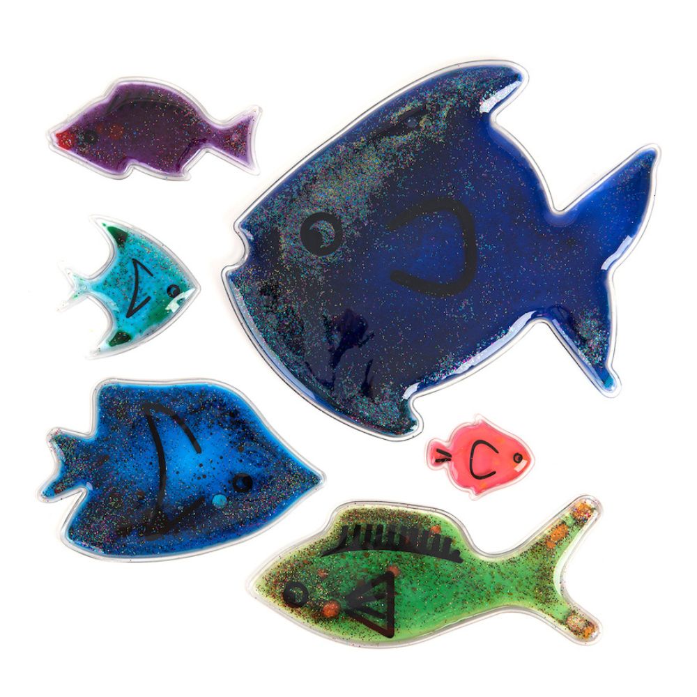 Poissons Tactiles Sensoriels et Scintillants - Set de 6