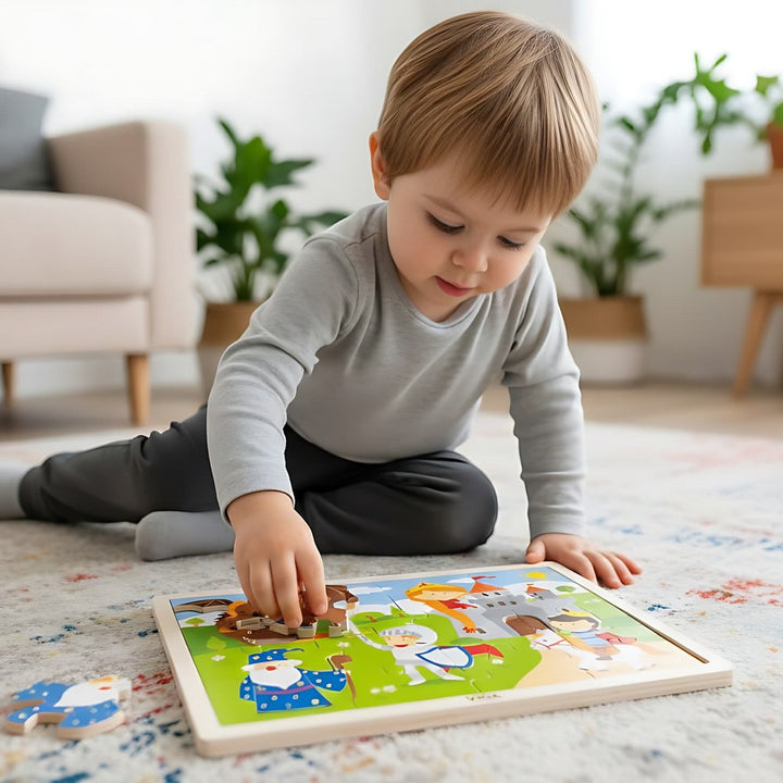 Puzzle conte de fées coloré – jouet Montessori