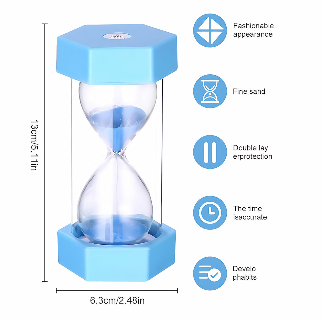 Sabliers en verre lot de 6 | EVEIL MONTESSORI