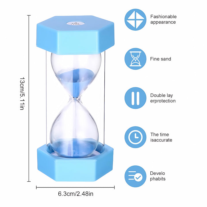 Sabliers en verre lot de 6 | EVEIL MONTESSORI