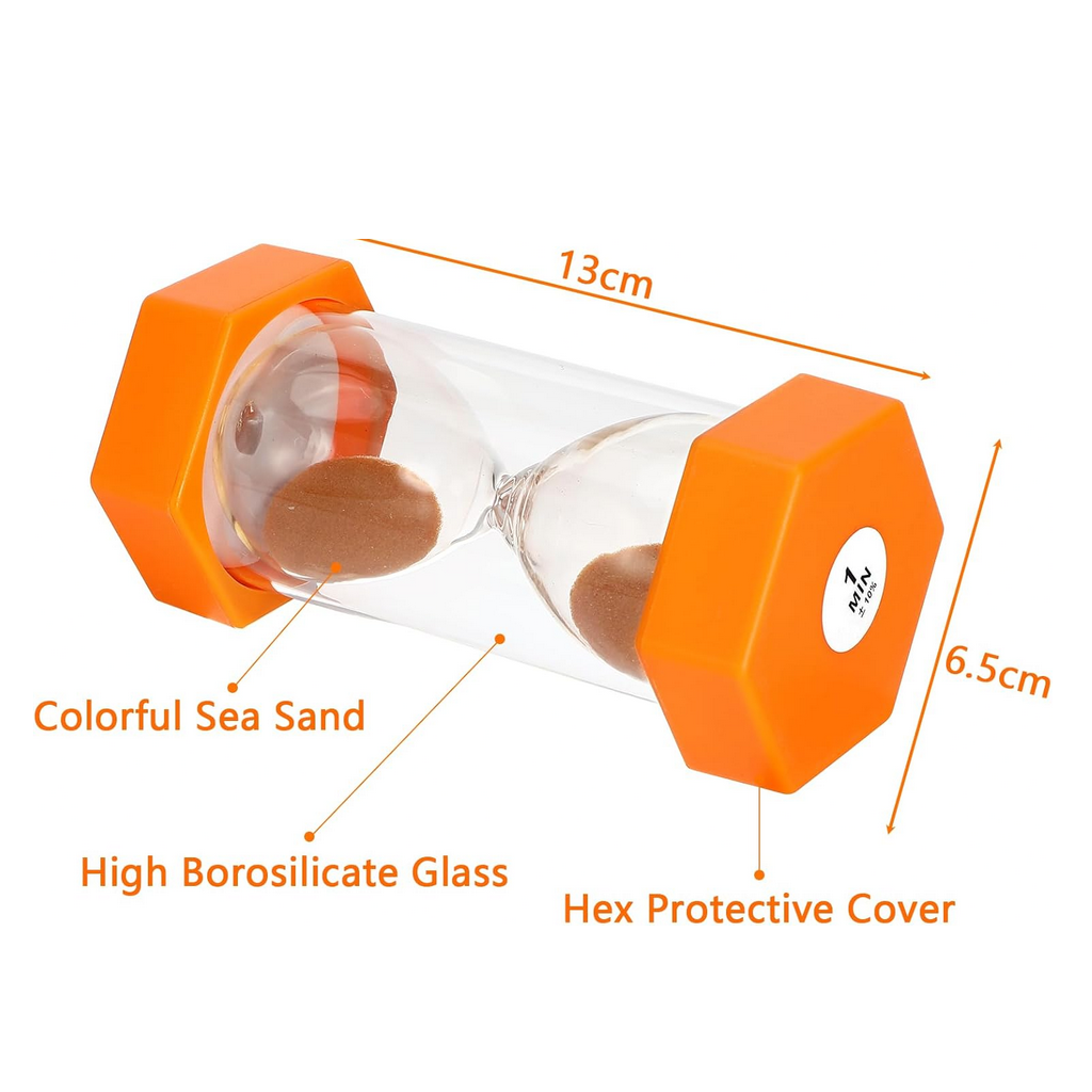 Sabliers en verre lot de 6 | EVEIL MONTESSORI