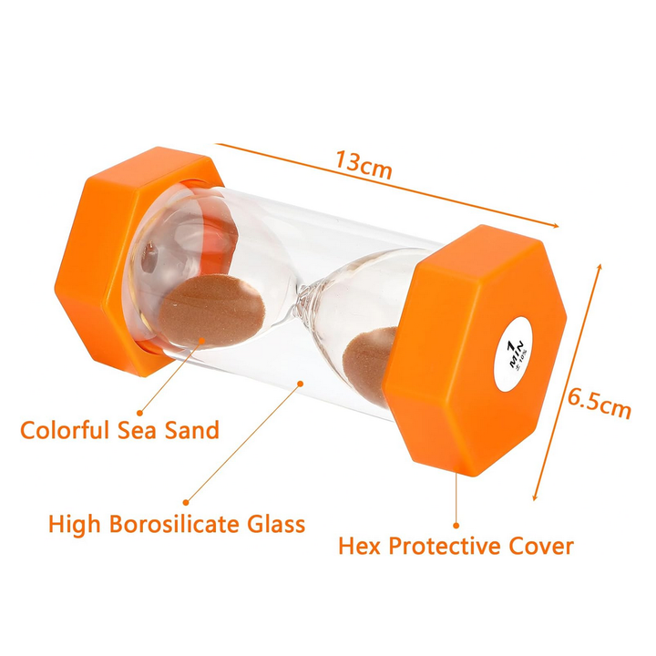 Sabliers en verre lot de 6 | EVEIL MONTESSORI