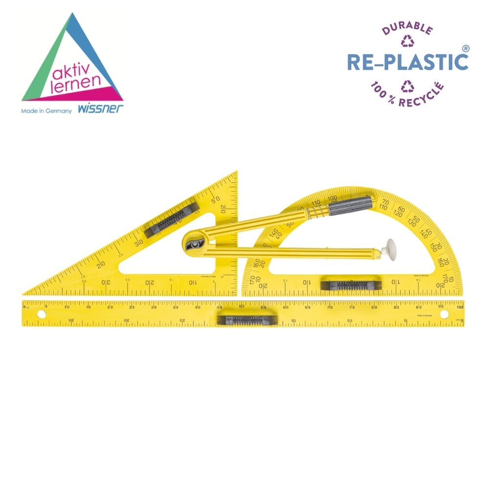 Set de Traçage pour tableau en plastique recyclé, kit de 4 pièces - 1 - Eveil Montessori Maroc