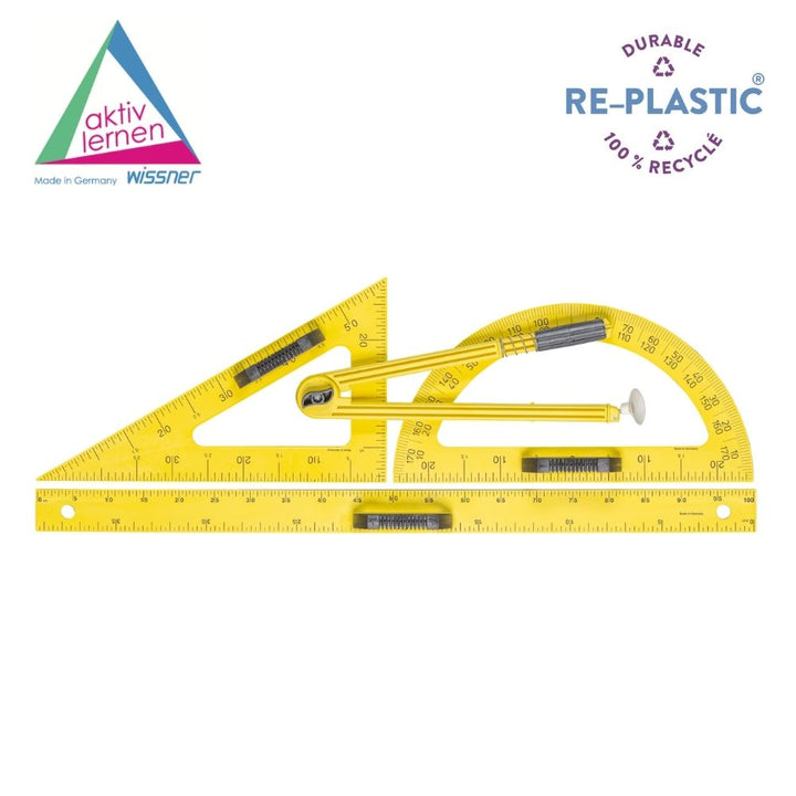 Set de Traçage pour tableau en plastique recyclé, kit de 4 pièces - 1 - Eveil Montessori Maroc