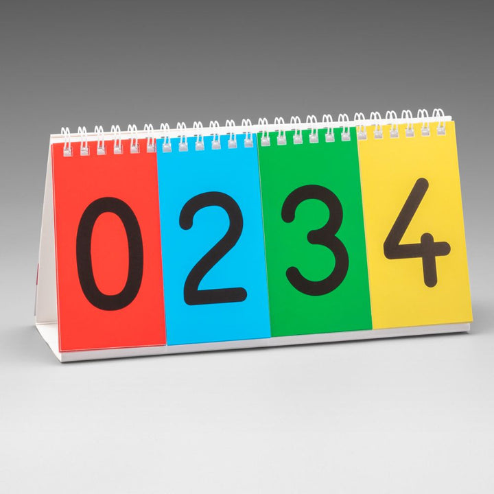 Système décimal base 10 avec chiffres rabattables