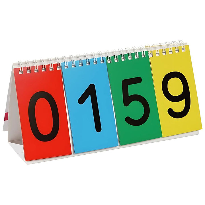 Système décimal base 10 avec chiffres rabattables