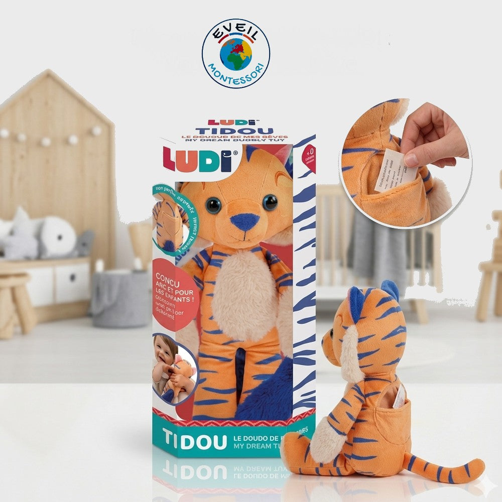 Tidou le doudou LUDI dans son emballage|EVEIL MONTESSORI