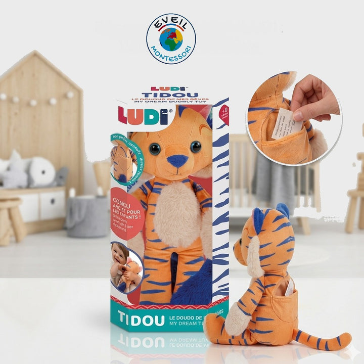 Tidou le doudou LUDI dans son emballage|EVEIL MONTESSORI
