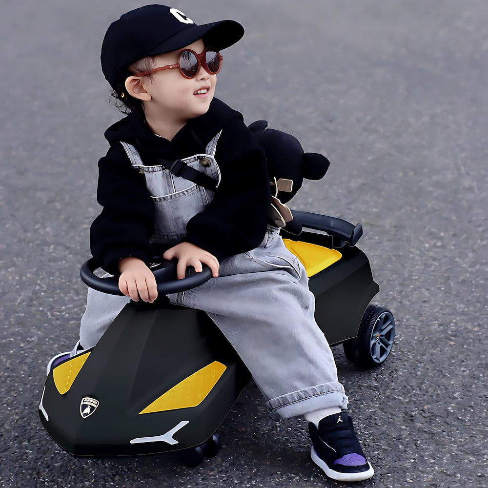 Jouet porteur bébé design Lamborghini – modèle Noire Lebei | EVEIL MONTESSORI